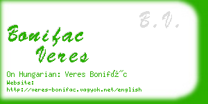 bonifac veres business card